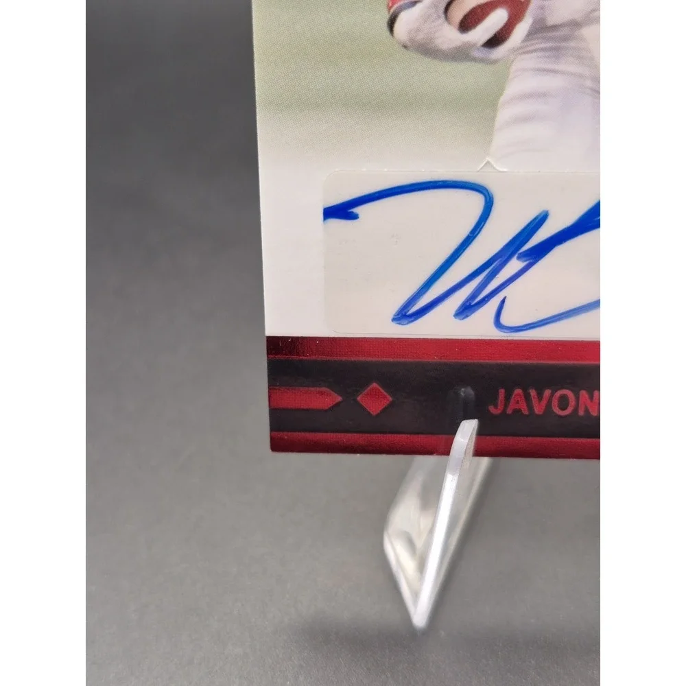 2021 Leaf Gold Rookie Javon Baker #GLR-JB2 Red Auto /25 (RC) Patriots 49ers